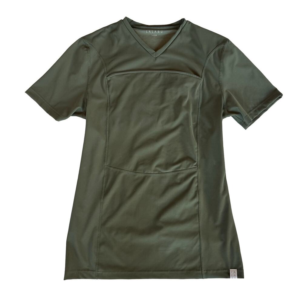Lalabu Men's Baby Dad Shirt Olive Green Size Large